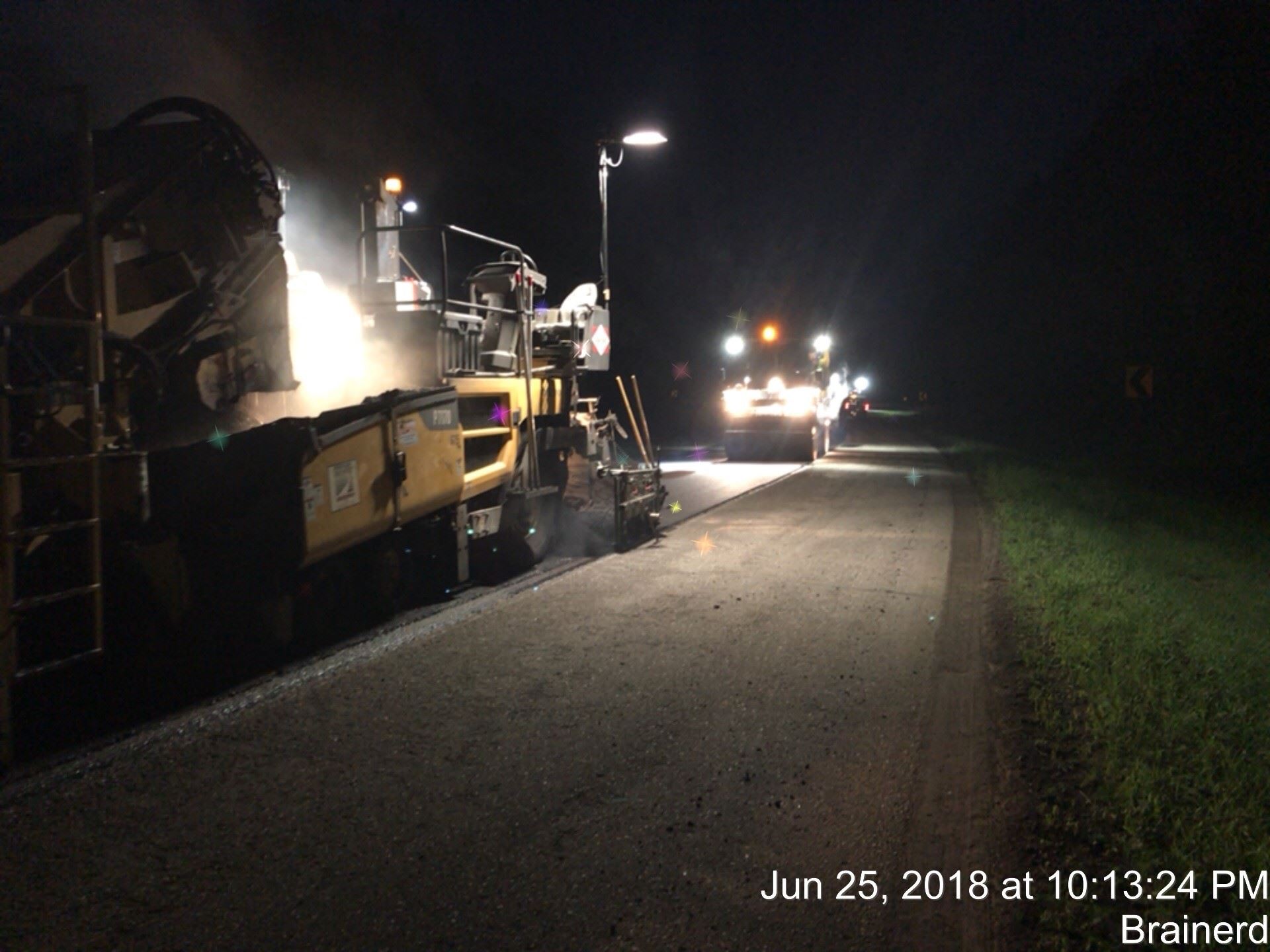 Night paving