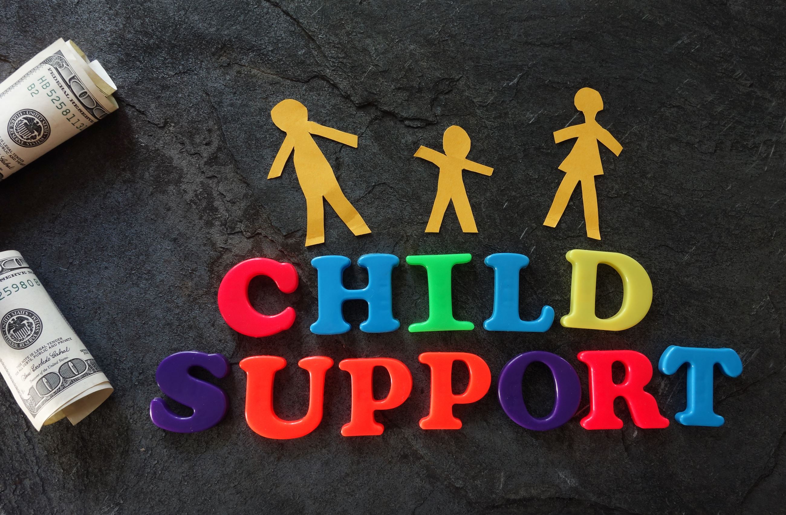 child support written out in letters 