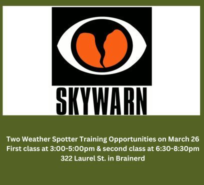 Skywarn weather spotter class 3-24 template for website  more classes added 