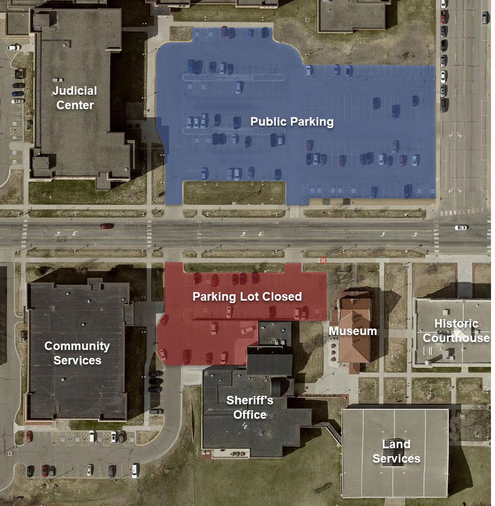 Parking lot closure map 6-23-25