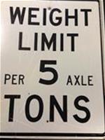 5 ton limit sign